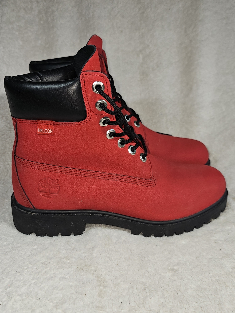 Timberland Helcor Red Waterproof Work Boots for Men